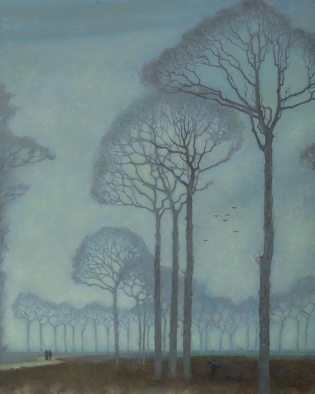 Rangée d'arbres, début 1915. Collection du musée MORE.