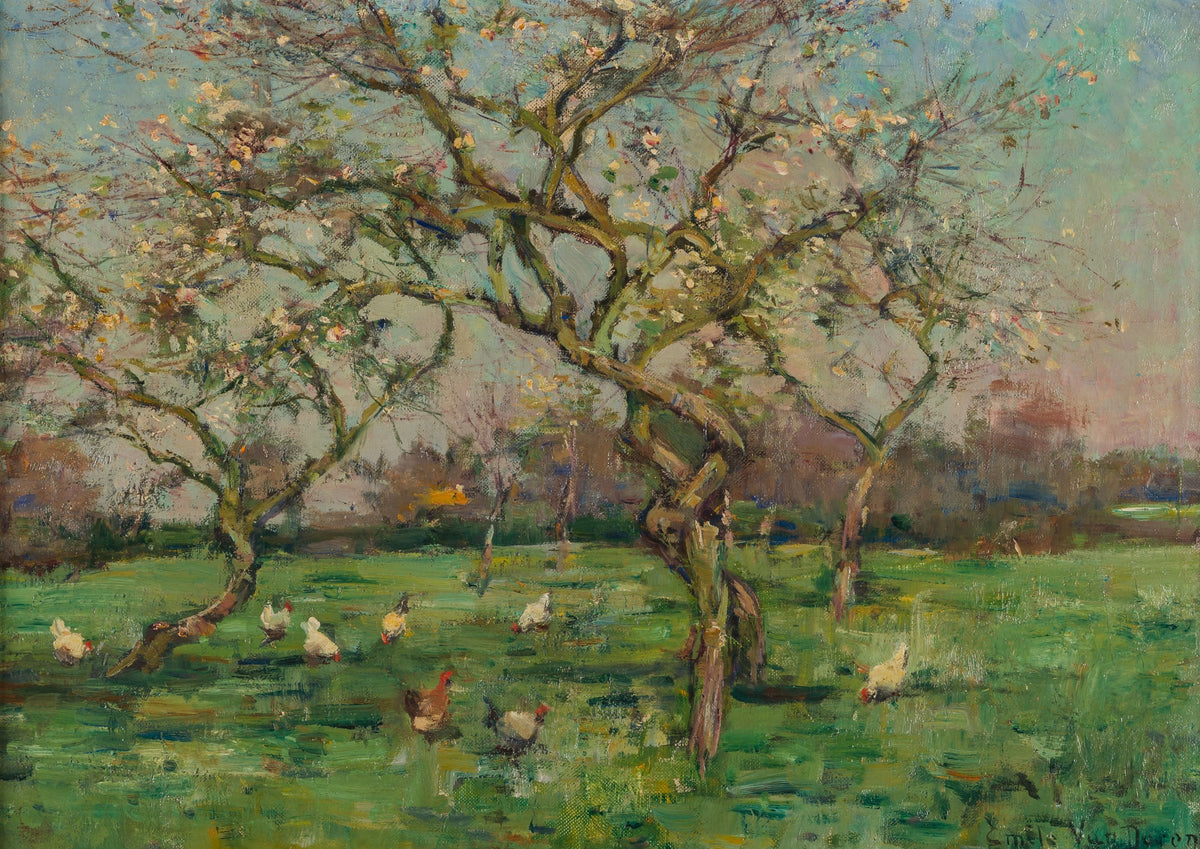 Emile Van Doren – Verger en fleurs, olieverf op doek, collectie Emile Van Dorenmuseum Genk. Foto: Eddy Daniels