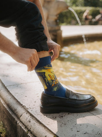 Caféterras bei Nacht