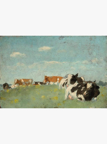 Jan Voerman sr. – Ruhende Kühe an der IJssel