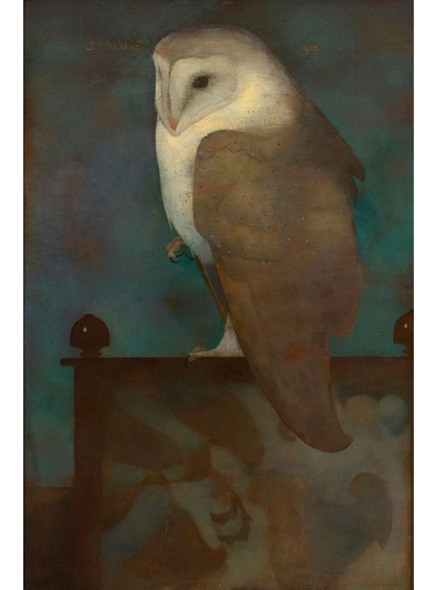 Jan Mankes - Große Eule auf Paravent