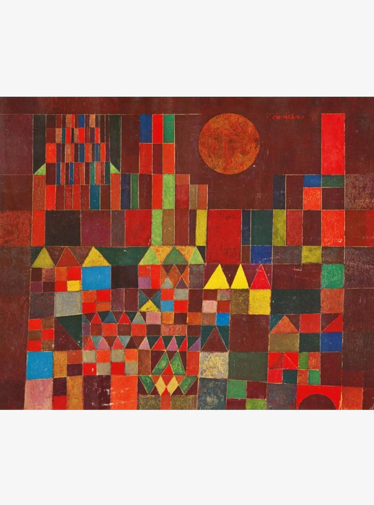 Kasteel en Zon van Paul Klee, het originele kunstwerk achter de sokken