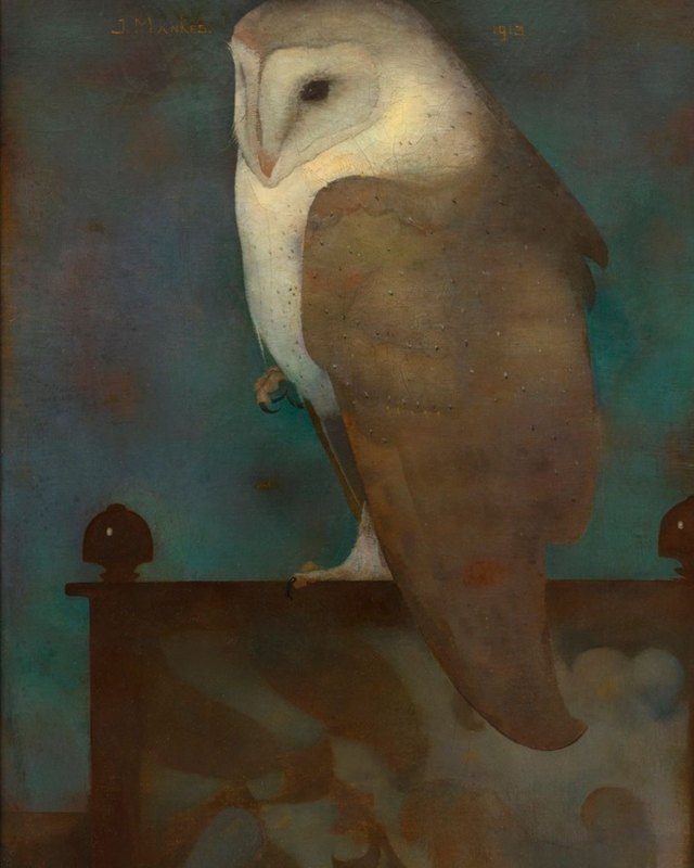 Grande chouette sur un paravent, 1913. Collection du musée MORE.